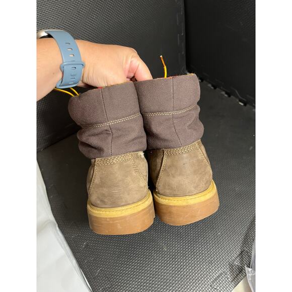 Timberland Woolrich Premium Zip Top Boots Brown Leather Plaid Lace Mens Size 12 - Picture 6 of 10